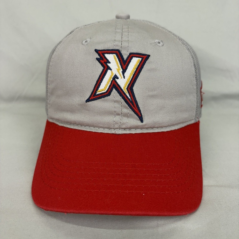 OC Sports Trucker Hat Johnsonville Logo Mens OSFM Grey Red Snapback Cap